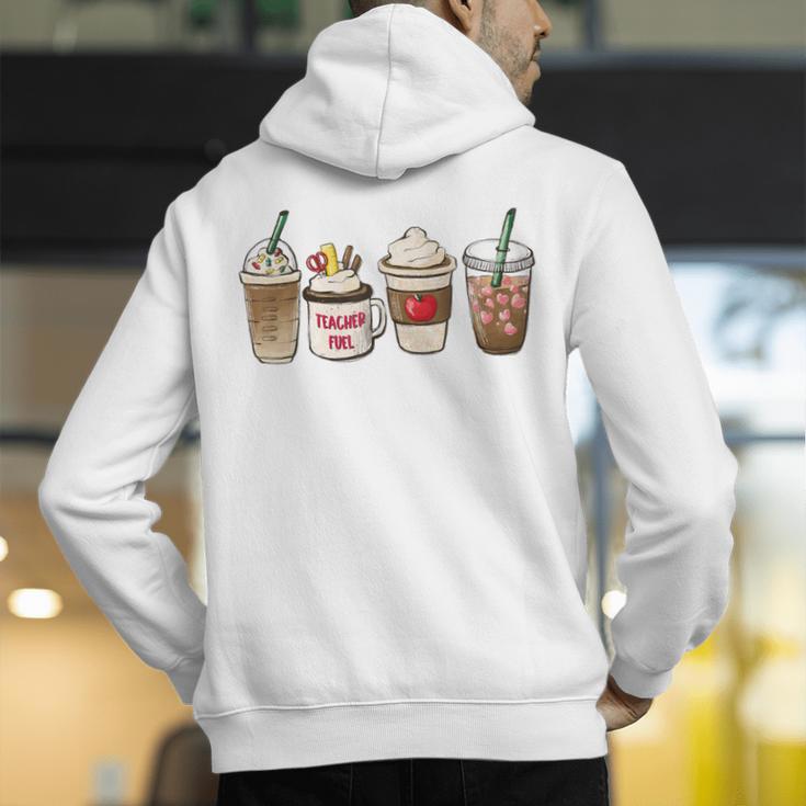 Teacher Fuel Coffee Teacher Mug Latte Iced Coffee Fall Men's Hoodie Back Print, funny gift Teacher Fuel Coffee Teacher Mug Latte Iced Coffee Fall Men's Hoodie Back Print, funny gift