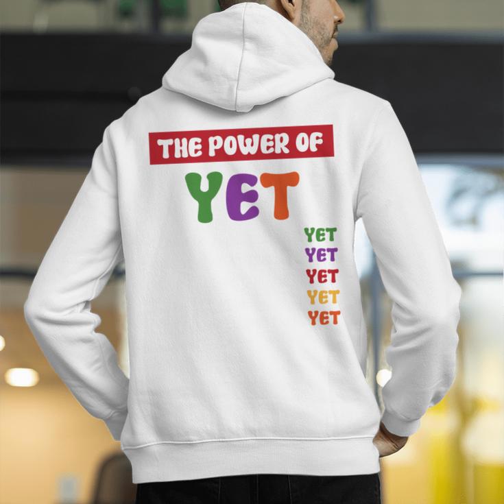 Teacher Growth Mindset Power Of Yet Men's Hoodie Back Print, funny gift Teacher Growth Mindset Power Of Yet Men's Hoodie Back Print, funny gift