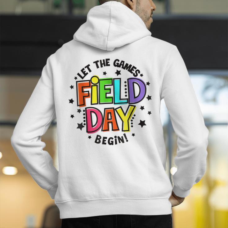 Teacher Student Field Day Let The Games Begin Field Day Men's Hoodie Back Print, funny gift