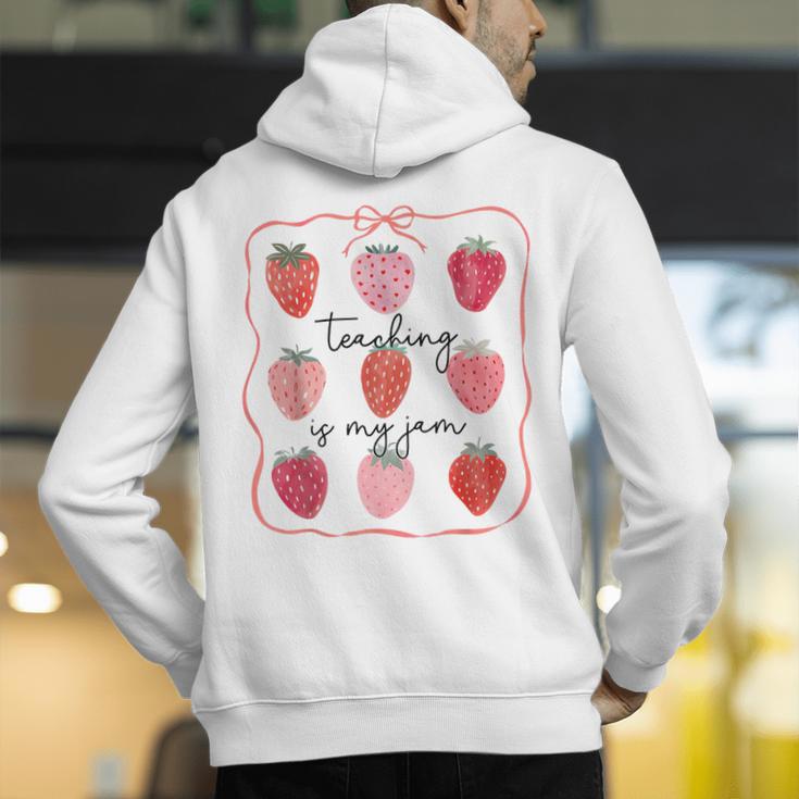 Teaching Is My Jam Teacher Team Crew Cute Strawberry Girls Men's Hoodie Back Print, funny gift Teaching Is My Jam Teacher Team Crew Cute Strawberry Girls Men's Hoodie Back Print, funny gift