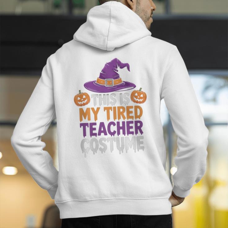 This Is My Tired Teacher Costume Halloween Premium Tri-Blend Men's Hoodie Back Print, funny gift This Is My Tired Teacher Costume Halloween Premium Tri-Blend Men's Hoodie Back Print, funny gift