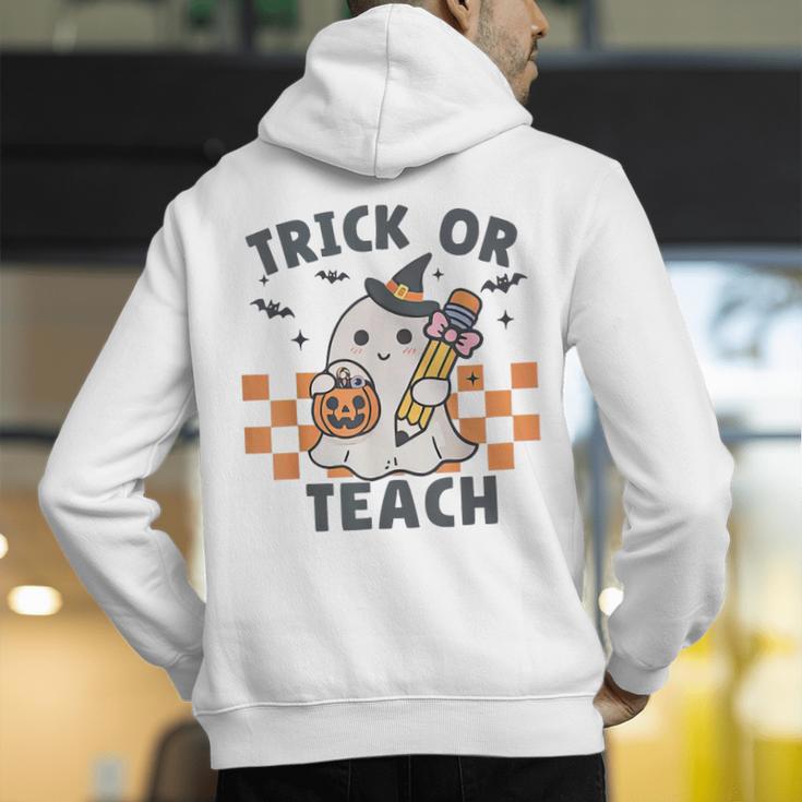 Trick Or Teach Teacher Men's Hoodie Back Print, funny gift Trick Or Teach Teacher Men's Hoodie Back Print, funny gift