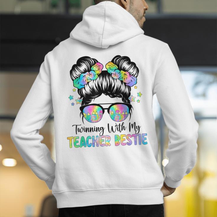 Twin Day Friends Teacher Twinning With My Bestie Men's Hoodie Back Print, funny gift Twin Day Friends Teacher Twinning With My Bestie Men's Hoodie Back Print, funny gift