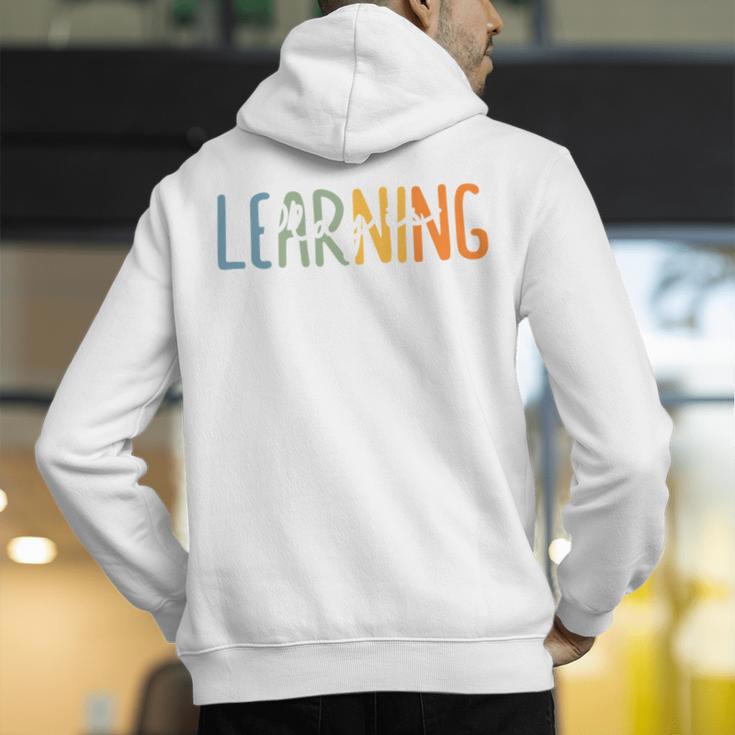 Vintage Play Is Learning Back To School Toddler Teacher Men's Hoodie Back Print, funny gift Vintage Play Is Learning Back To School Toddler Teacher Men's Hoodie Back Print, funny gift