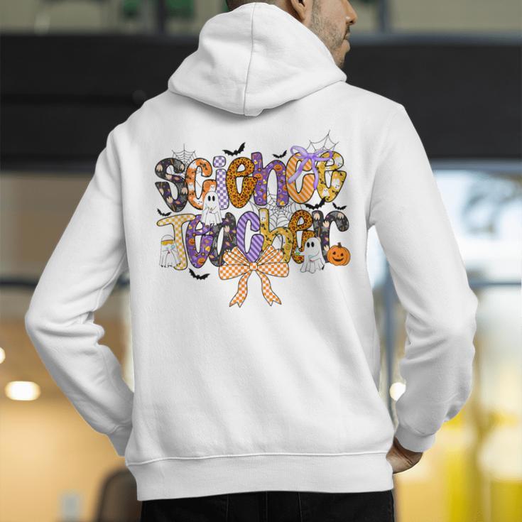 Women Spooky Science Teacher Halloween Science Stem Teacher Men's Hoodie Back Print, Science Teacher Hoodies, funny gift
