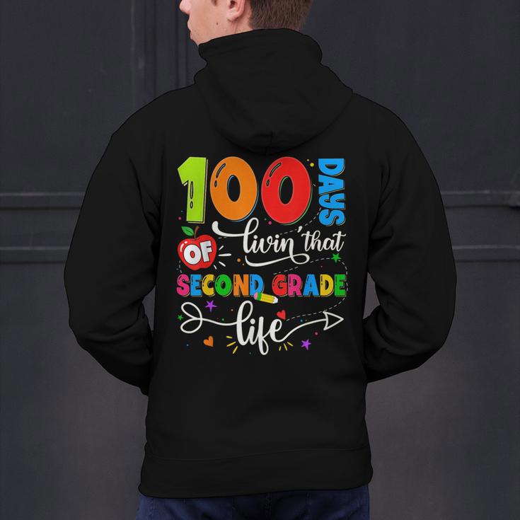 100 Days Of Living That 2nd Grade Life Boy Girl Teacher Men's Hoodie Back Print, 2nd Grade Teacher Hoodies, gift for family, gift for coworker 100 Days Of Living That 2nd Grade Life Boy Girl Teacher Men's Hoodie Back Print, 2nd Grade Teacher Hoodies, gift for family, gift for coworker