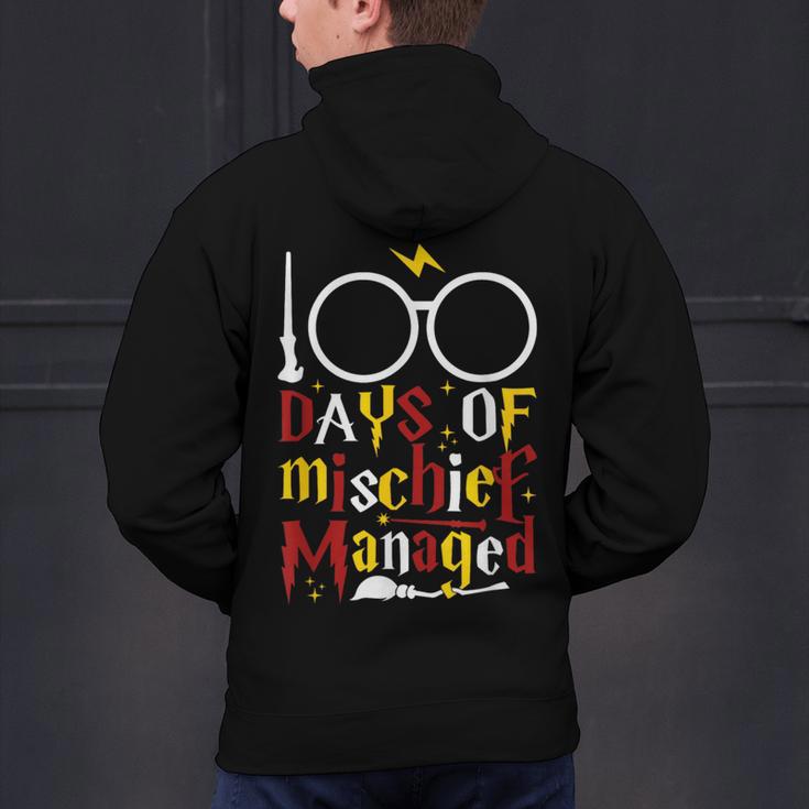 100 Days Of Mischief Managed Teacher Kid 100th Day Of School Men's Hoodie Back Print, gift for family, gift for coworker 100 Days Of Mischief Managed Teacher Kid 100th Day Of School Men's Hoodie Back Print, gift for family, gift for coworker