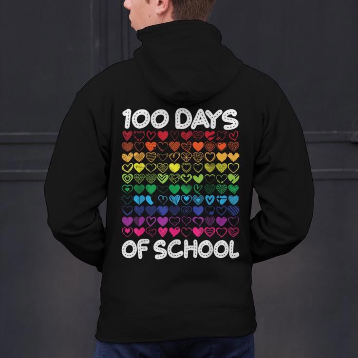 100 Days Of School Heart Love Teacher Or Student 100th Day Men's Hoodie Back Print, gift for family, gift for coworker 100 Days Of School Heart Love Teacher Or Student 100th Day Men's Hoodie Back Print, gift for family, gift for coworker