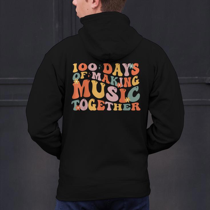 100 Days Of School Music Teacher Men's Hoodie Back Print, gift for family, gift for coworker 100 Days Of School Music Teacher Men's Hoodie Back Print, gift for family, gift for coworker
