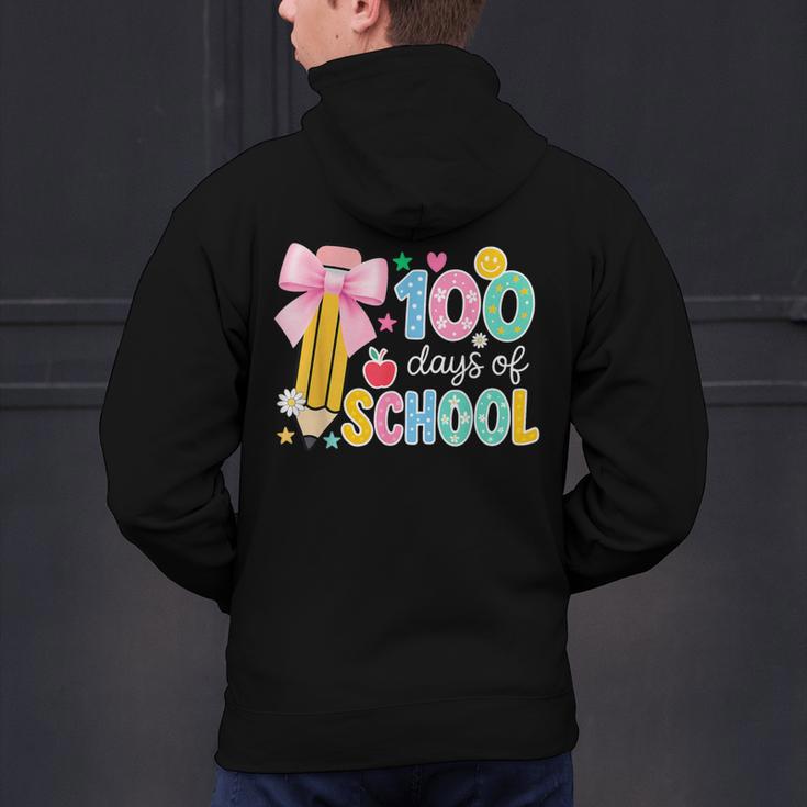 100 Days Of School Preppy 100th Day Of School Teachers Girls Men's Hoodie Back Print, gift for family, gift for coworker 100 Days Of School Preppy 100th Day Of School Teachers Girls Men's Hoodie Back Print, gift for family, gift for coworker