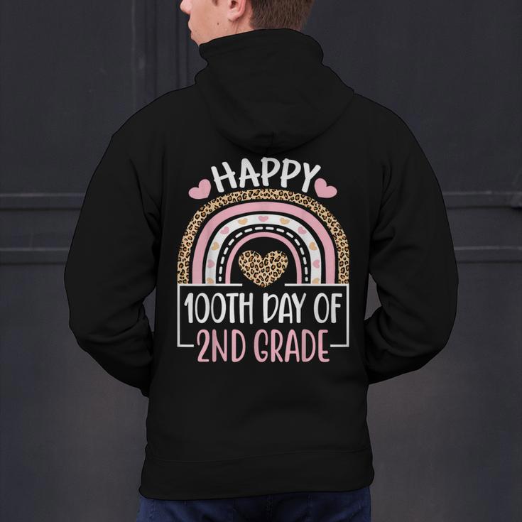 100th Day Of 2nd Grade 100 Days Of School Teacher Men's Hoodie Back Print, 2nd Grade Teacher Hoodies, gift for family, gift for coworker