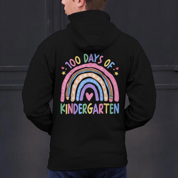 100th Day Of Kindergarten Teacher Kids 100 Days Smarter Men's Hoodie Back Print, gift for family, gift for coworker