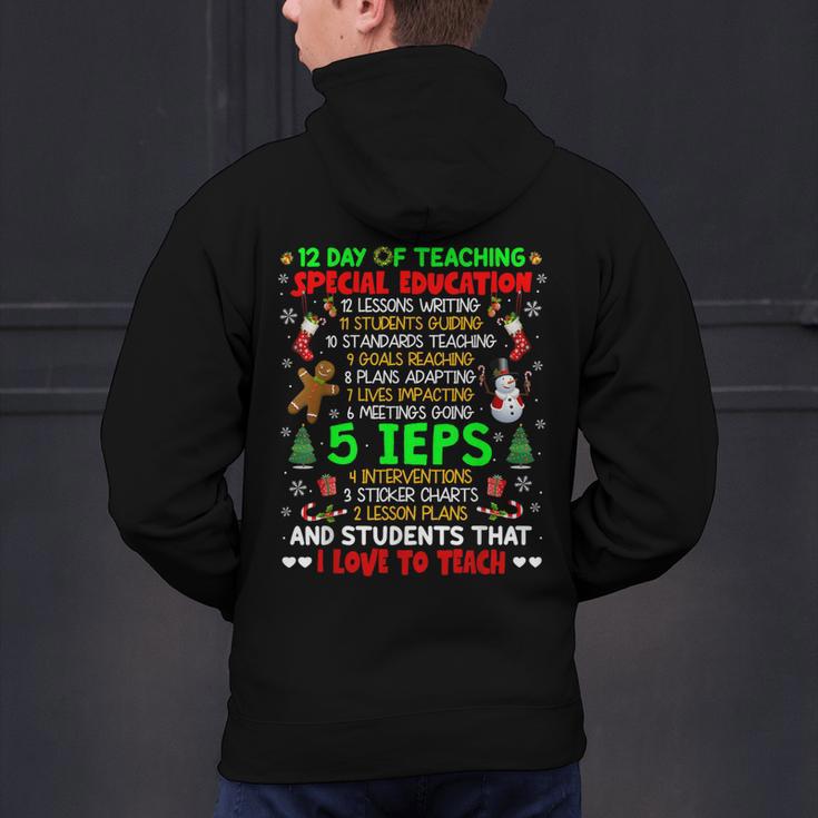 12 Days Of Teaching Special Education IEPS SPED Teacher Xmas Men's Hoodie Back Print, gift for family, gift for coworker