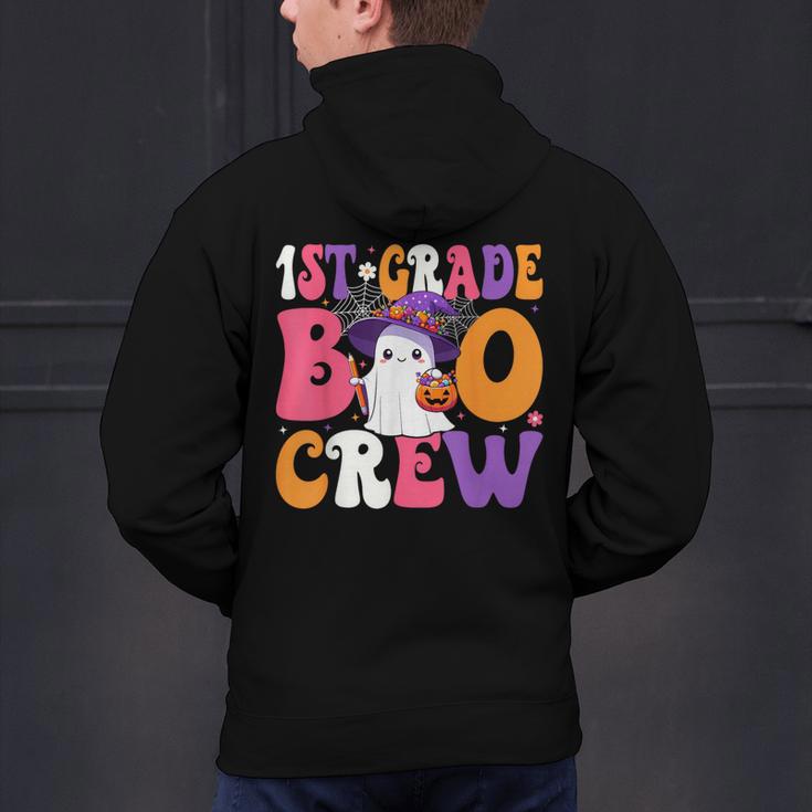 1st Grade Boo Crew Halloween First Grade Halloween Teacher Men's Hoodie Back Print, First Grade Teacher Hoodies, gift for family, gift for coworker