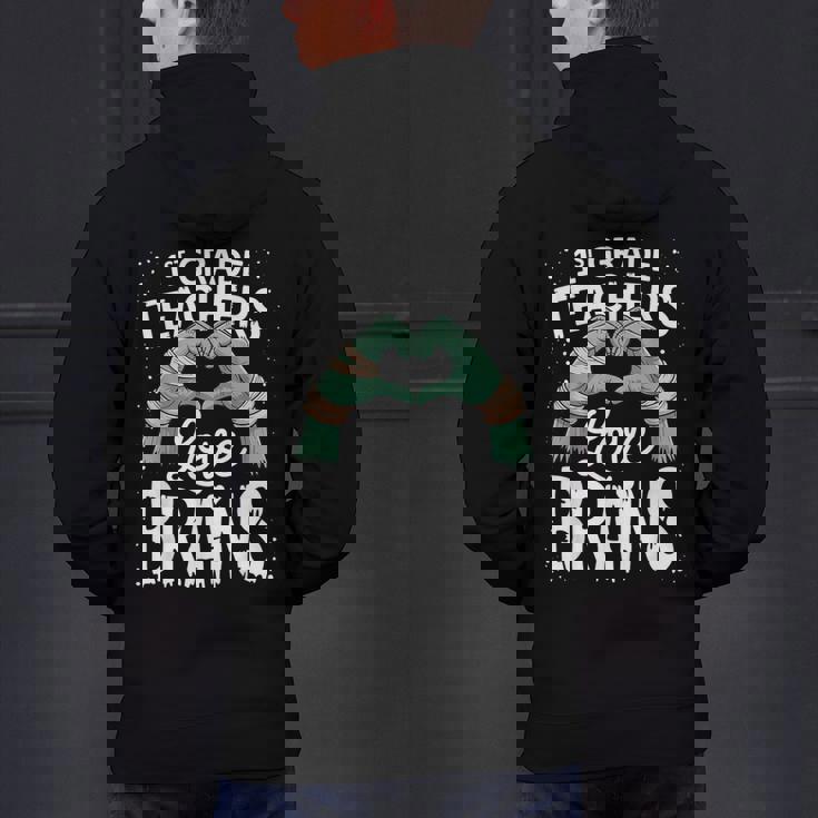 1st Grade Teachers Love Brains Shirt Halloween Teacher Men&#x27;s Hoodie Back Print, gift for family, gift for coworker