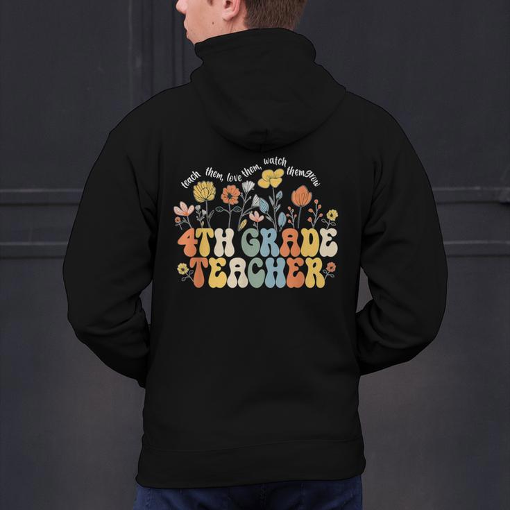 4th Fourth Grade Teacher Appreciation Teaching Wildflowers Men's Hoodie Back Print, 4th Grade Teacher Hoodies, gift for family, gift for coworker 4th Fourth Grade Teacher Appreciation Teaching Wildflowers Men's Hoodie Back Print, 4th Grade Teacher Hoodies, gift for family, gift for coworker