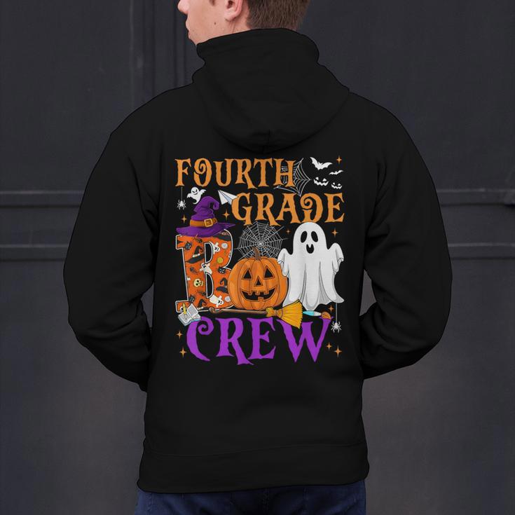 4th Grade Boo Crew Teacher Student Halloween Costume Men's Hoodie Back Print, 4th Grade Teacher Hoodies, gift for family, gift for coworker