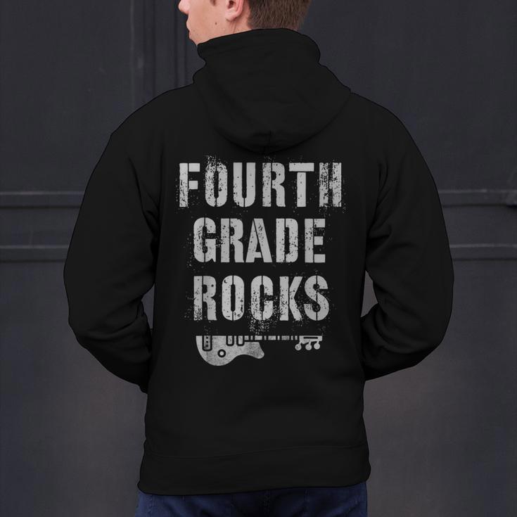 4th GRADE Rocks Teacher Rockstars I Teach Ready To Rock Men's Hoodie Back Print, 4th Grade Teacher Hoodies, gift for family, gift for coworker