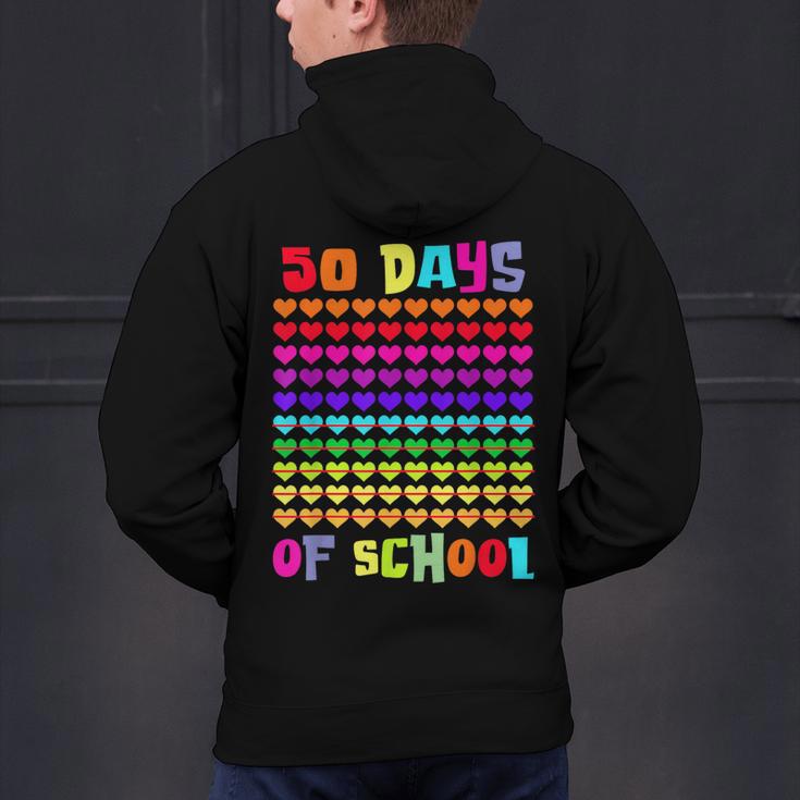 50 Days Of School Hearts Teacher Happy 50th Day Of School Men's Hoodie Back Print, gift for family, gift for coworker 50 Days Of School Hearts Teacher Happy 50th Day Of School Men's Hoodie Back Print, gift for family, gift for coworker
