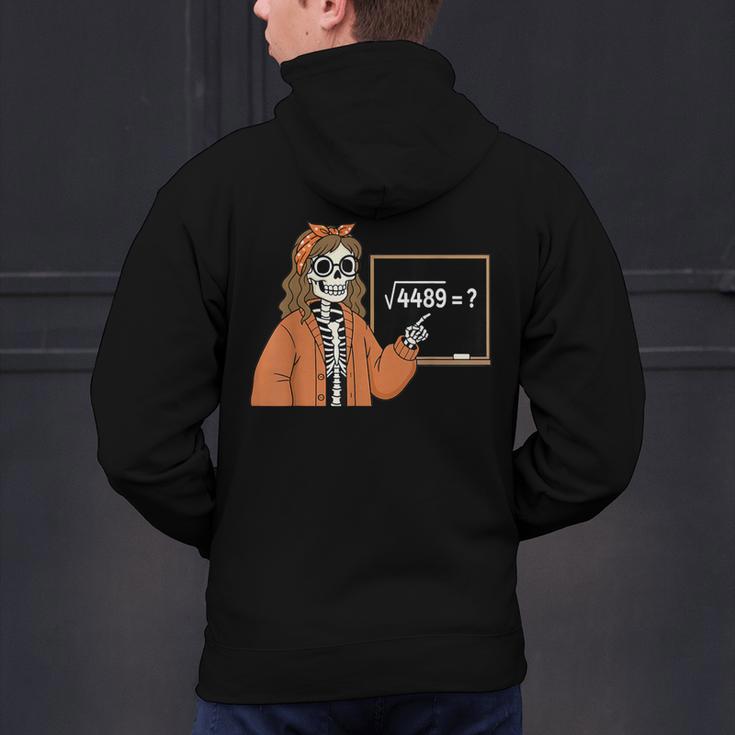 67 Math Teacher Skeleton Halloween Root 4489 Messy Bun Women Men's Hoodie Back Print, gift for family, gift for coworker 67 Math Teacher Skeleton Halloween Root 4489 Messy Bun Women Men's Hoodie Back Print, gift for family, gift for coworker
