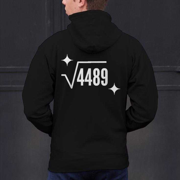 67 Meme Square Root 4489 Slang Math Teacher Men Women Men's Hoodie Back Print, gift for family, gift for coworker