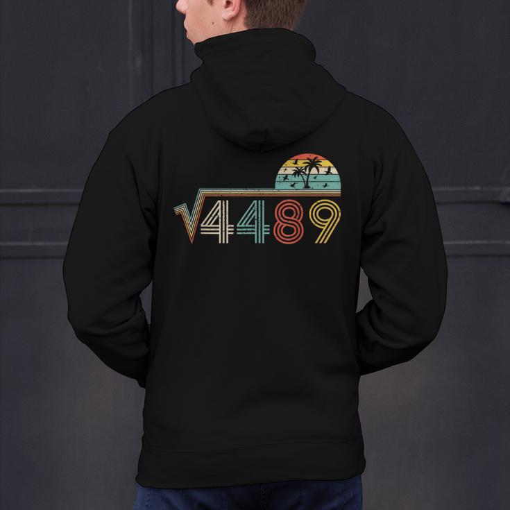 67 Vintage Meme Square Root 4489 Slang Math Teacher Men's Hoodie Back Print, gift for family, gift for coworker