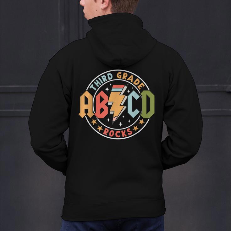 ABCD 3rd Grade Rocks Pencil Lightning Teachers Rock Boys Men's Hoodie Back Print, gift for family, gift for coworker ABCD 3rd Grade Rocks Pencil Lightning Teachers Rock Boys Men's Hoodie Back Print, gift for family, gift for coworker