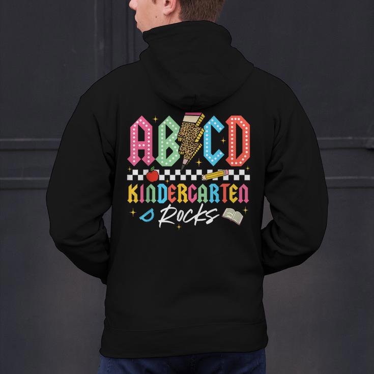 ABCD Kindergarten Rocks Pencil Lightning Teachers Rock Boys Men's Hoodie Back Print, gift for family, gift for coworker ABCD Kindergarten Rocks Pencil Lightning Teachers Rock Boys Men's Hoodie Back Print, gift for family, gift for coworker