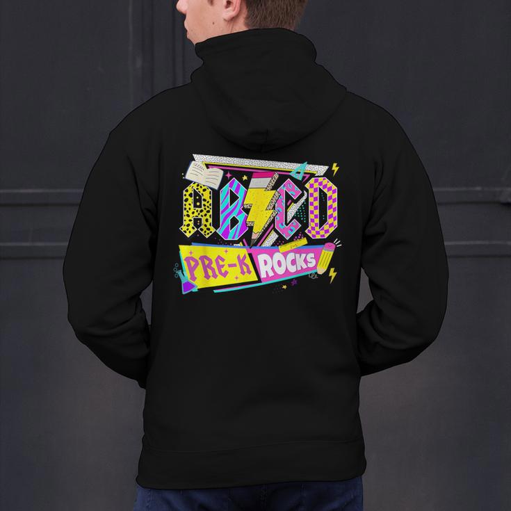 ABCD Pre-K Rocks Back To School PreK Kindergarten Teacher Men's Hoodie Back Print, gift for family, gift for coworker ABCD Pre-K Rocks Back To School PreK Kindergarten Teacher Men's Hoodie Back Print, gift for family, gift for coworker