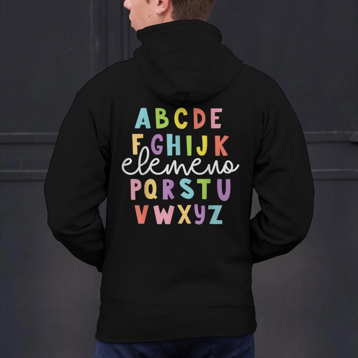 Alphabet ABC Elemeno Teacher Student Back To School Men's Hoodie Back Print, gift for family, gift for coworker