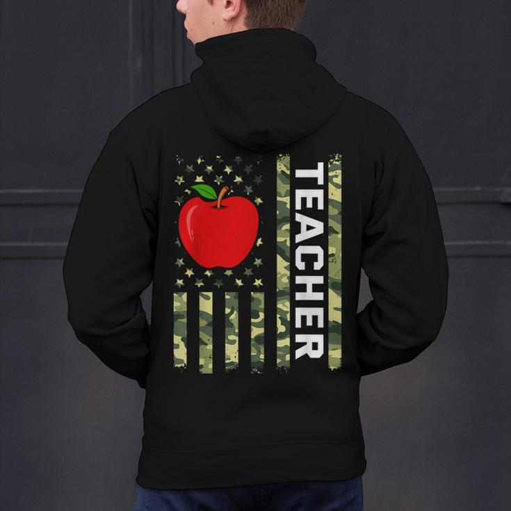 American Flag Camouflage Teacher Patriotic 4th Of July Men's Hoodie Back Print, gift for family, gift for coworker American Flag Camouflage Teacher Patriotic 4th Of July Men's Hoodie Back Print, gift for family, gift for coworker