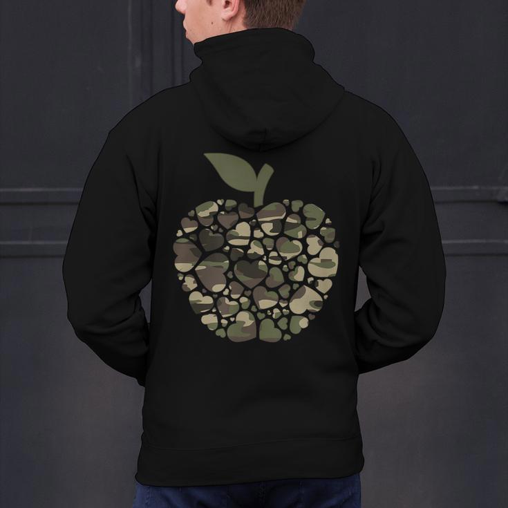 Apple Hearts Teacher Camouflage Clothing School Camo Apple For Men Women Girls Kids Men's Hoodie Back Print, gift for family, gift for coworker Apple Hearts Teacher Camouflage Clothing School Camo Apple For Men Women Girls Kids Men's Hoodie Back Print, gift for family, gift for coworker