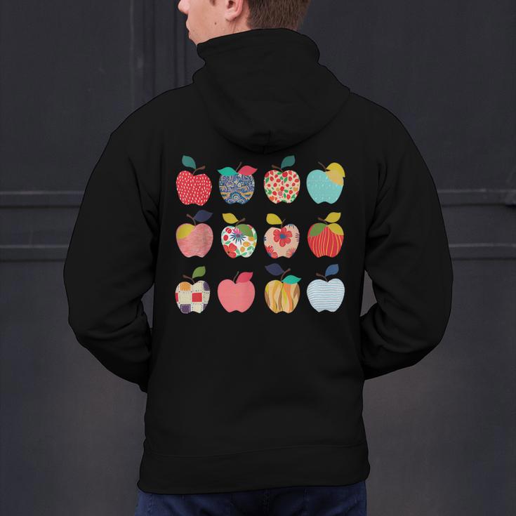 Art Apples Back To School For Teacher Student Men's Hoodie Back Print, gift for family, gift for coworker Art Apples Back To School For Teacher Student Men's Hoodie Back Print, gift for family, gift for coworker
