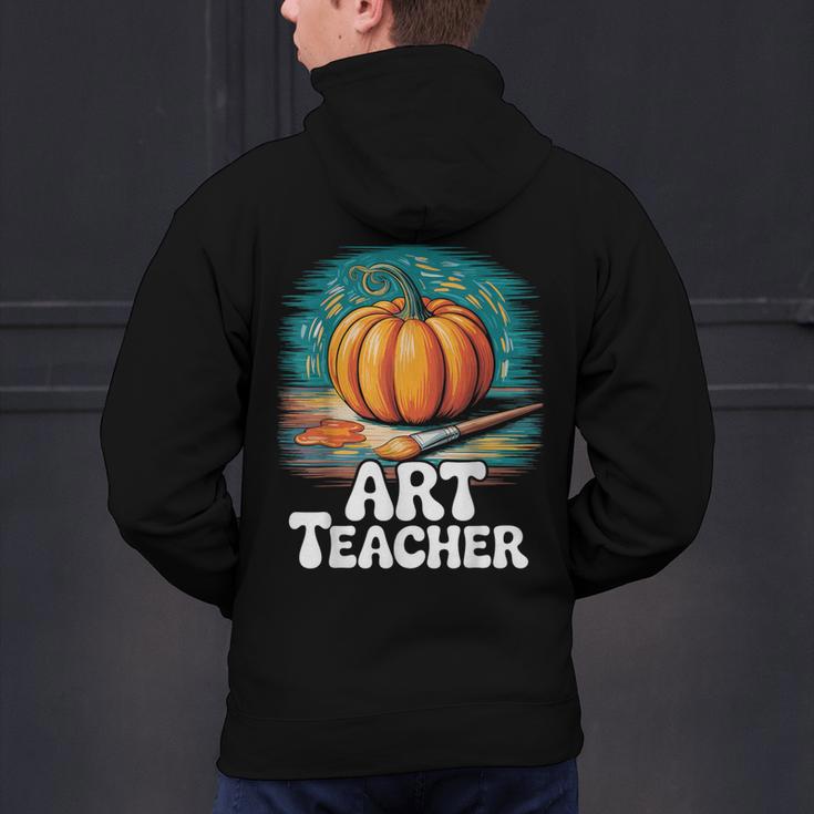 Art Teacher Pumpkin Painting Halloween Costume Men's Hoodie Back Print, gift for family, gift for coworker Art Teacher Pumpkin Painting Halloween Costume Men's Hoodie Back Print, gift for family, gift for coworker