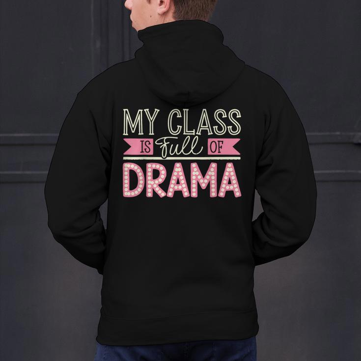 Theatre School Drama Class Musical Theater Drama Teacher Men's Hoodie Back Print, gift for family, gift for coworker