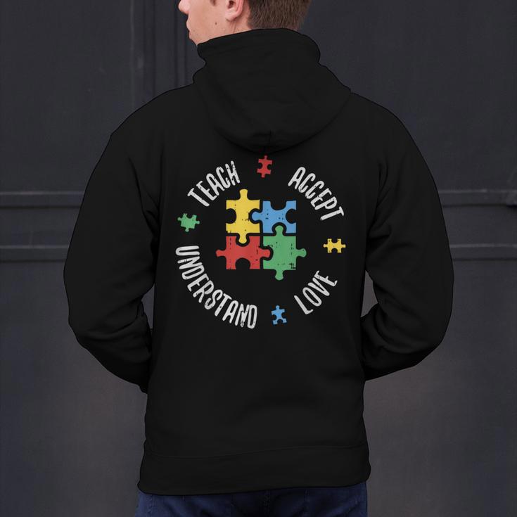 Autism Awareness Teacher Shirt Teach Accept Understand Love Men's Hoodie Back Print, gift for family, gift for coworker Autism Awareness Teacher Shirt Teach Accept Understand Love Men's Hoodie Back Print, gift for family, gift for coworker