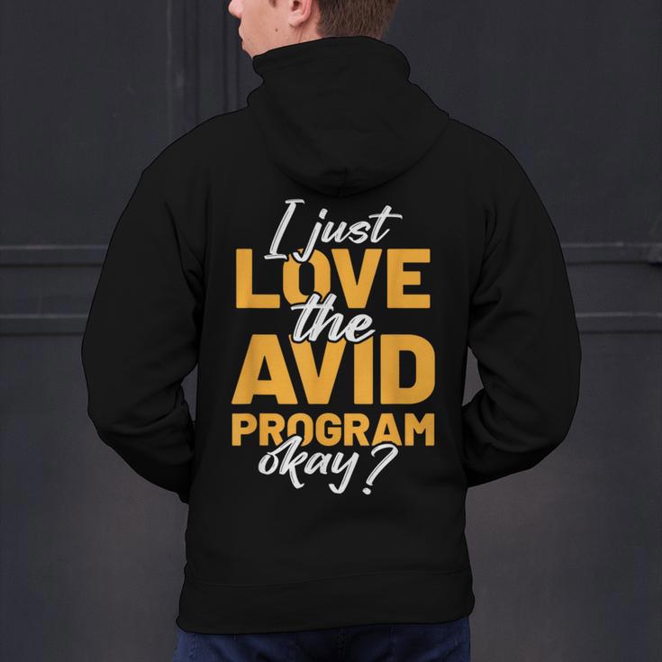 AVID Team Appreciation Essentials AVID Program Teacher Men's Hoodie Back Print, gift for family, gift for coworker