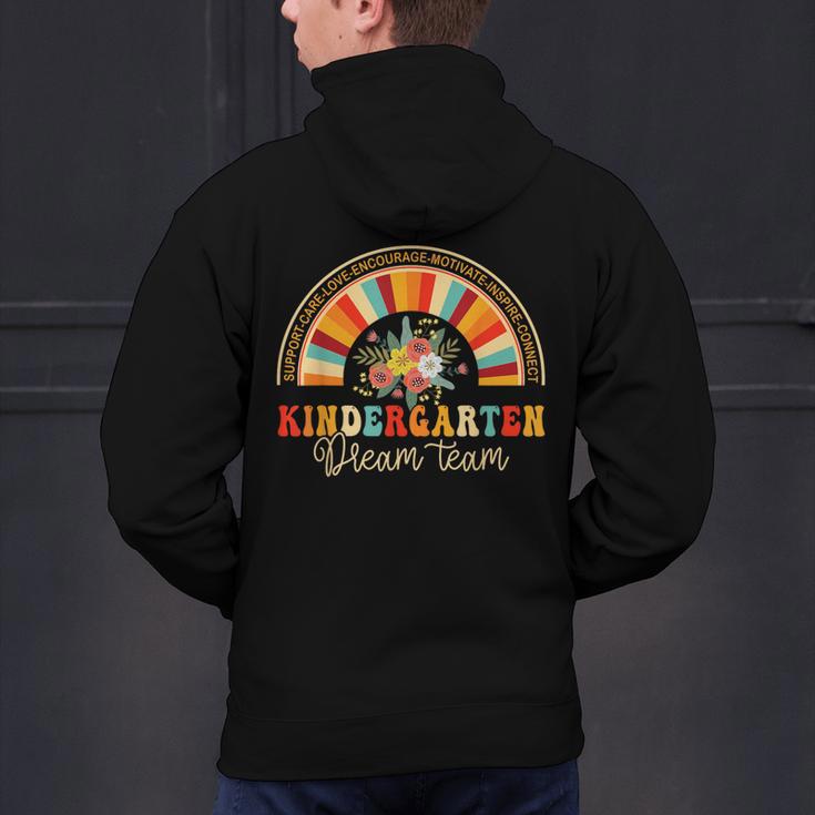 Back To School Kindergarten Dream Team Teacher Love Floral Men's Hoodie Back Print, gift for family, gift for coworker Back To School Kindergarten Dream Team Teacher Love Floral Men's Hoodie Back Print, gift for family, gift for coworker