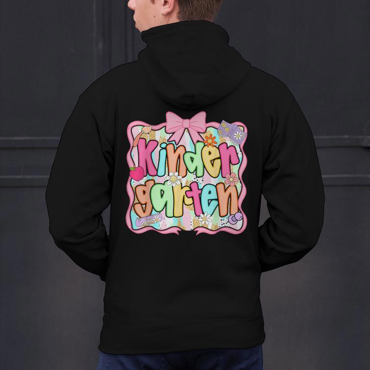 Back To School Kindergarten Preppy Teacher Girl Men's Hoodie Back Print, gift for family, gift for coworker Back To School Kindergarten Preppy Teacher Girl Men's Hoodie Back Print, gift for family, gift for coworker