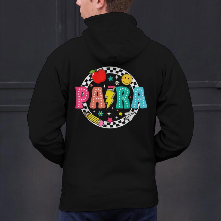 Back To School Para For Men Women Teacher Men's Hoodie Back Print, gift for family, gift for coworker Back To School Para For Men Women Teacher Men's Hoodie Back Print, gift for family, gift for coworker