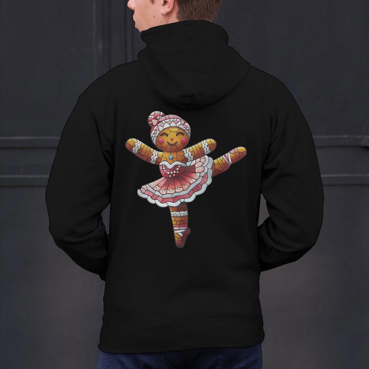 Ballet Dancer Gingerbread Christmas Dance Teacher Girl Women Men's Hoodie Back Print, gift for family, gift for coworker Ballet Dancer Gingerbread Christmas Dance Teacher Girl Women Men's Hoodie Back Print, gift for family, gift for coworker