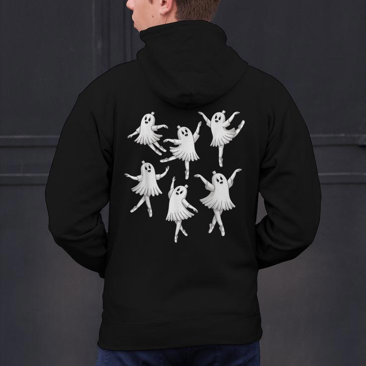Ballet Ghost Dancer Spooky Dance Teacher Halloween Costume Men's Hoodie Back Print, gift for family, gift for coworker