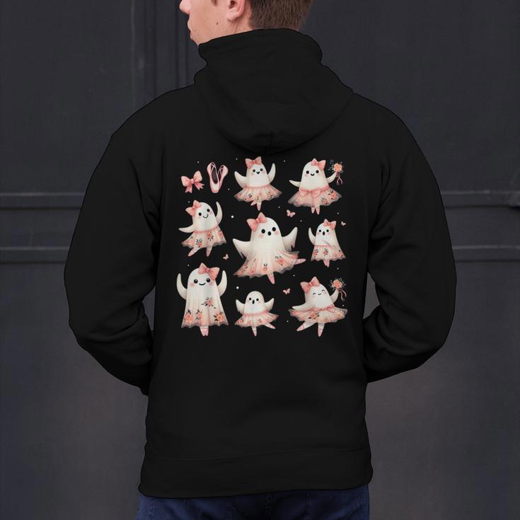 Ballet Ghost Ballet Dancer Spooky Dance Teacher Halloween Men's Hoodie Back Print, gift for family, gift for coworker