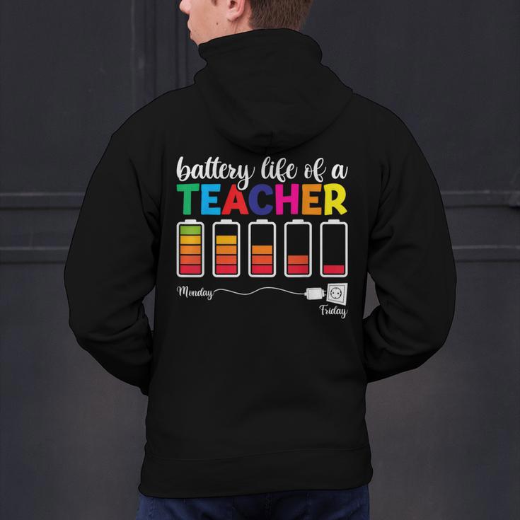 Battery Life Of a Teacher Shirt Thanksgiving Teacher Men's Hoodie Back Print, gift for family, gift for coworker Battery Life Of a Teacher Shirt Thanksgiving Teacher Men's Hoodie Back Print, gift for family, gift for coworker