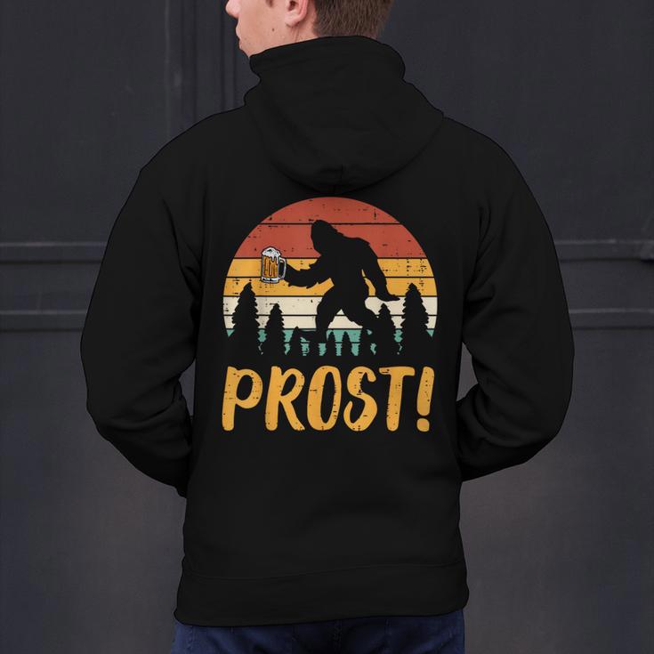 Bigfoot Sasquatch Prost Retro Bavarian Oktoberfest Men Women Men's Hoodie Back Print, gift for family, gift for coworker