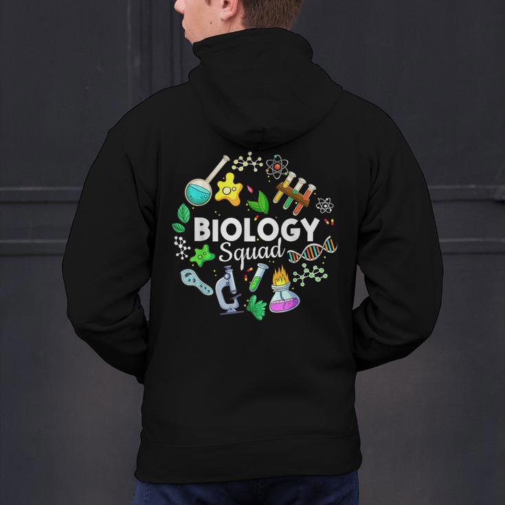 Biology Squad Science Teacher Student Biologist Men's Hoodie Back Print, Science Teacher Hoodies, gift for family, gift for coworker