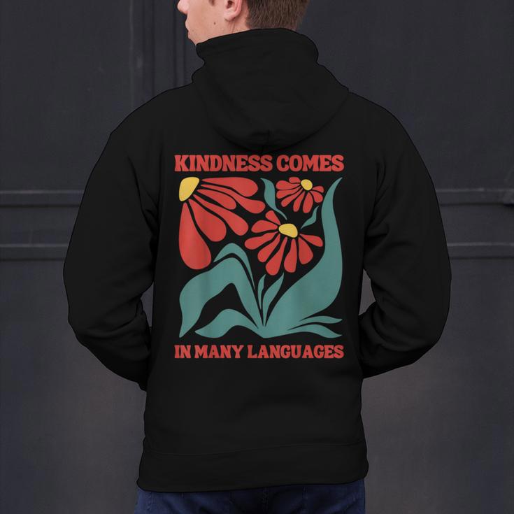 Boho Flower ESL Teacher Kindness Comes In Many Languages Men's Hoodie Back Print, Esl Teacher Hoodies, gift for family, gift for coworker Boho Flower ESL Teacher Kindness Comes In Many Languages Men's Hoodie Back Print, Esl Teacher Hoodies, gift for family, gift for coworker