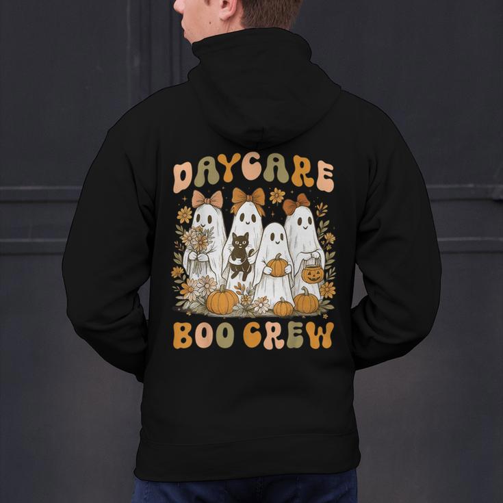 Boo Crew Daycare Teacher Matching Halloween Costume Ghost Men's Hoodie Back Print, gift for family, gift for coworker