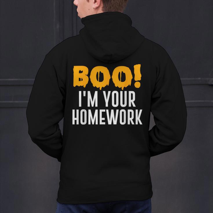 Boo I'm Your Homework Halloween Teacher Costume Men's Hoodie Back Print, gift for family, gift for coworker Boo I'm Your Homework Halloween Teacher Costume Men's Hoodie Back Print, gift for family, gift for coworker