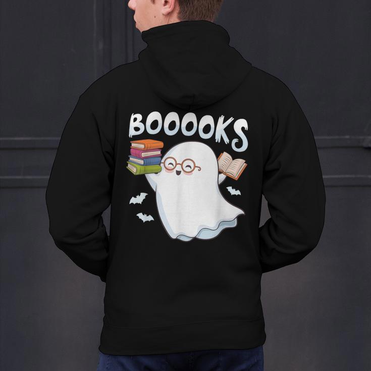 Books Halloween Librarian Teacher Reader Reading Book Lover Men's Hoodie Back Print, gift for family, gift for coworker